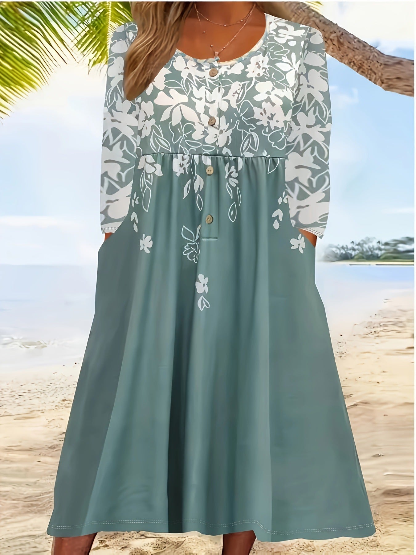 Morgan |  Short Sleeve Midi Vacation Dress