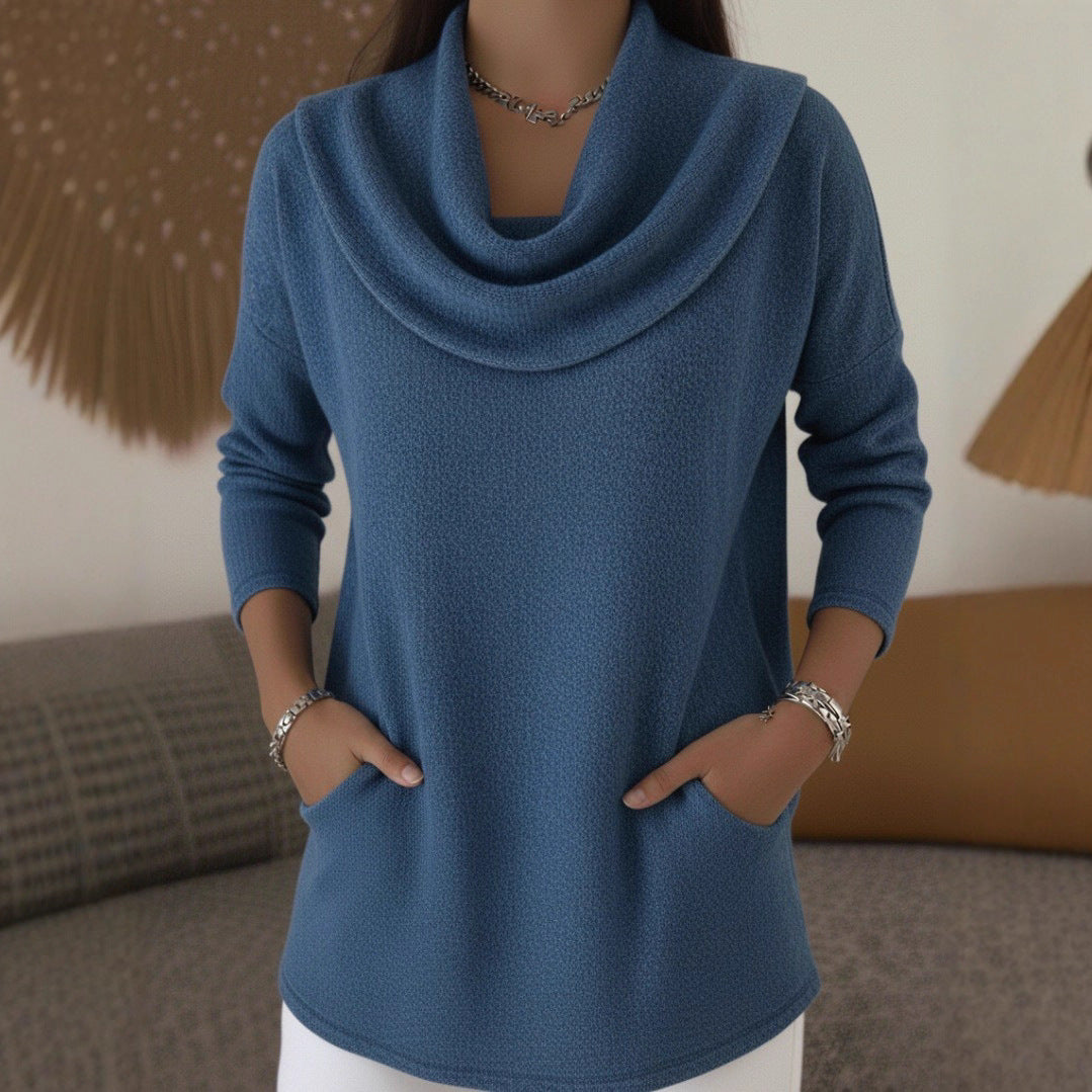 Lia | Cozy Sweater with Flowing Neckline