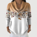 Alora | Pull Floral Douillet avec Col Doux