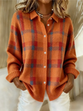 Tara – Checkered Knit Blouse