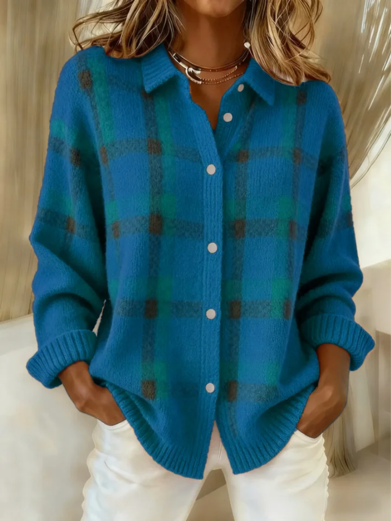 Saar – Checked Knit Blouse