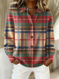 Nora – Plaid Knit Top