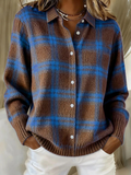 Noor – Checkered Knit Blouse