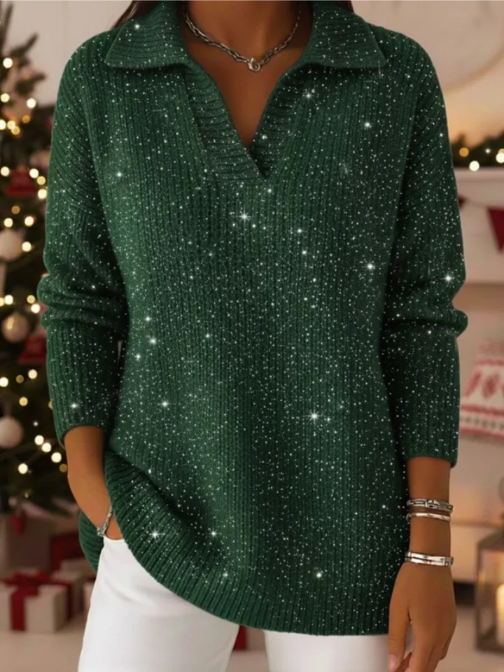 Livia – Festive Christmas Sweater with Glittering Accents