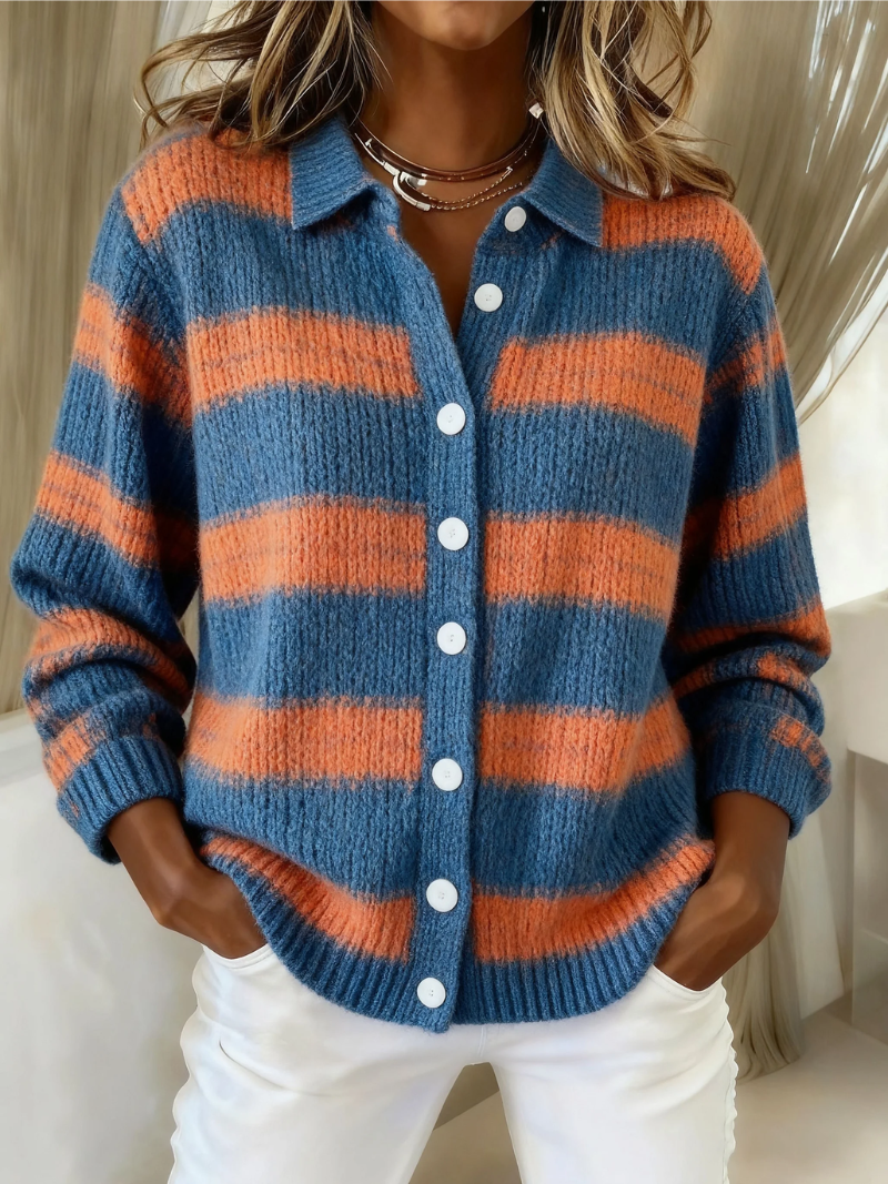 Livia – Striped Knit Blouse