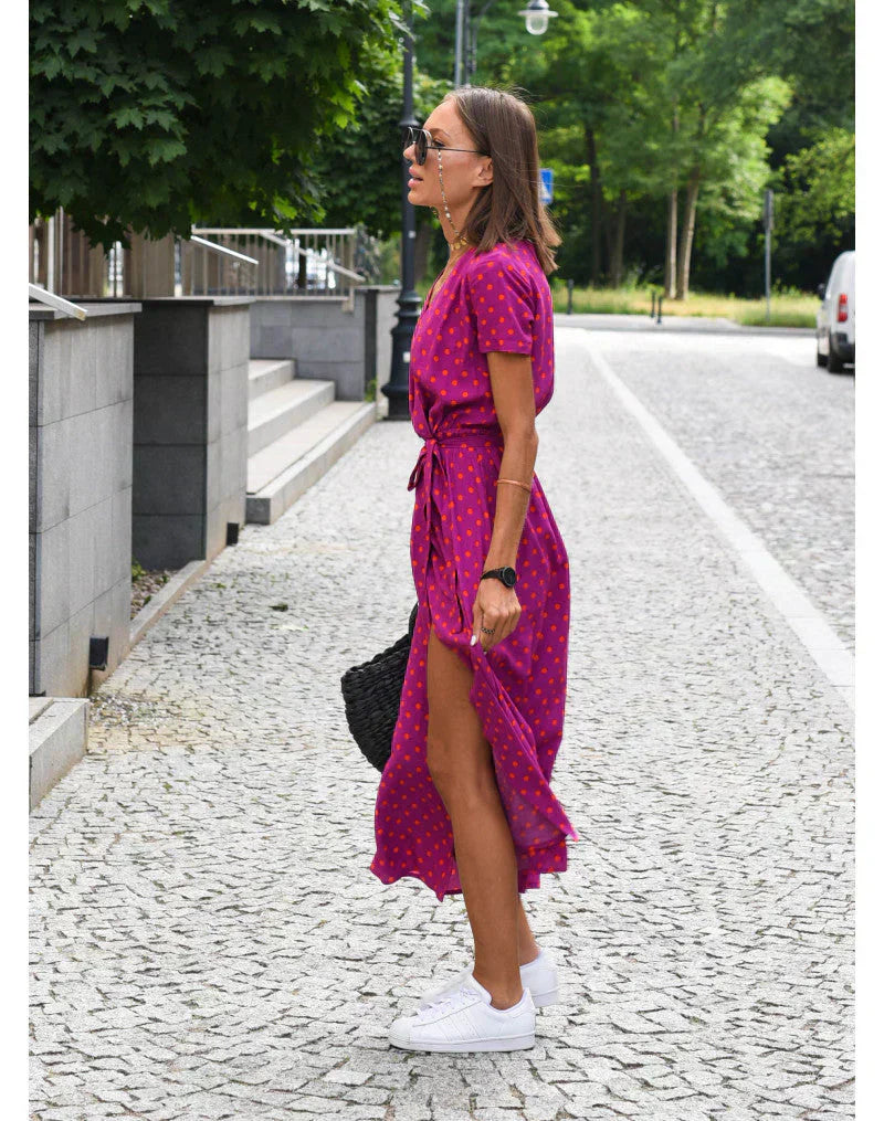 Annie™ | Elegant Dress with V-Neck and Tummy Coverage