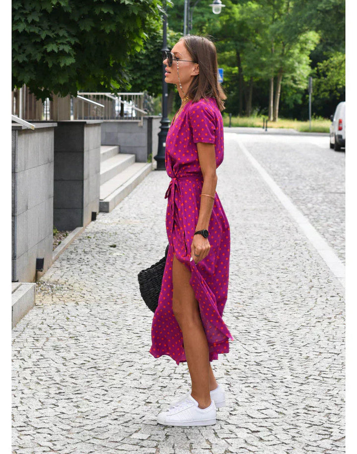Annie™ | Elegant Dress with V-Neck and Tummy Coverage