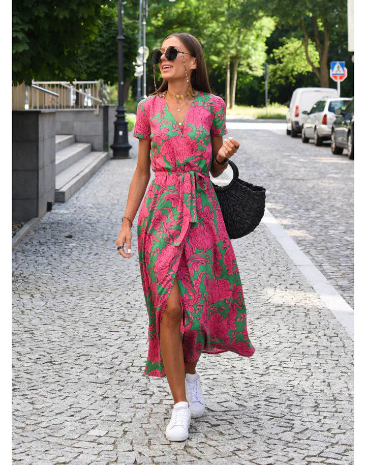 Annie™ | Elegant Dress with V-Neck and Tummy Coverage