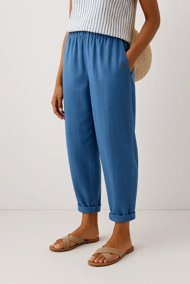 Sharona™ | Breathable Linen-Cotton Trousers