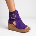 Linda™ | Bottines compensées ouvertes style moderne