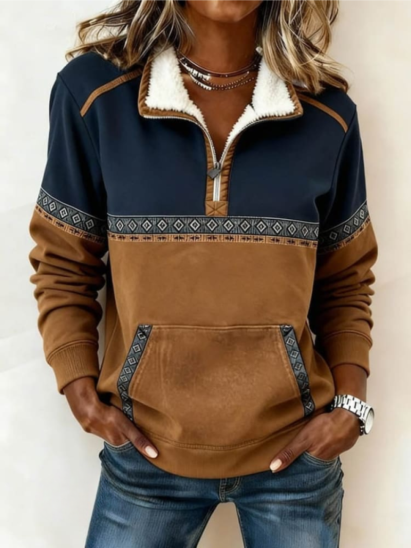 Rosa – Cozy Zip-Up Sweater