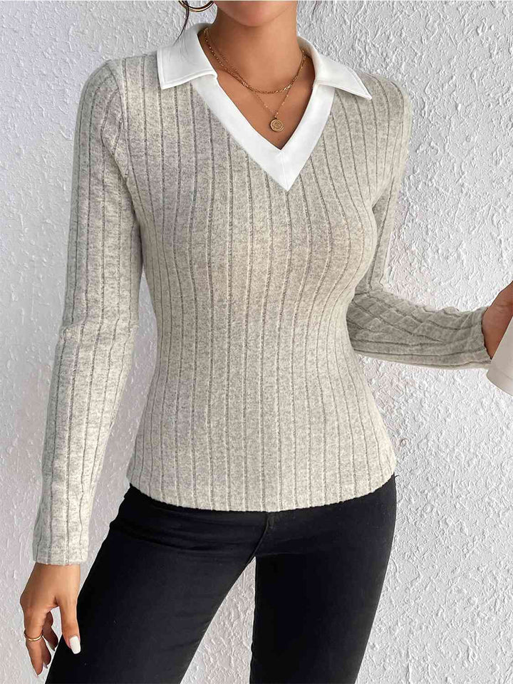 Alessia Rosa - Maglia a Coste Contrasto - Amore - Milano.it