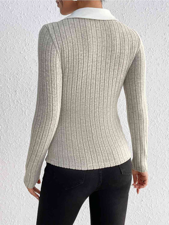 Alessia Rosa - Maglia a Coste Contrasto - Amore - Milano.it