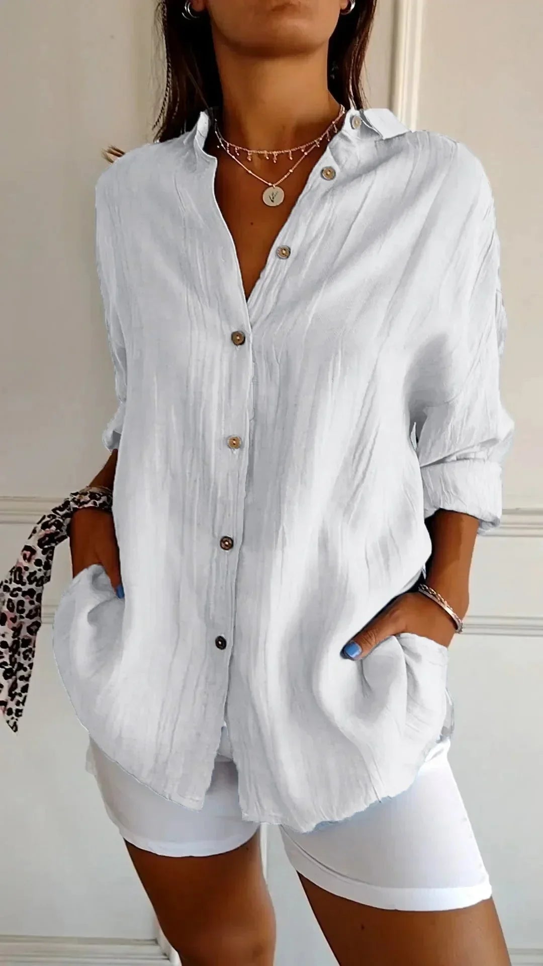 Barbara™ - High quality cotton blouse - barbara - cambridge