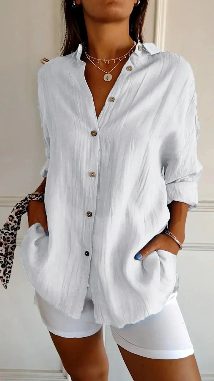 Barbara™ - High quality cotton blouse - barbara - cambridge
