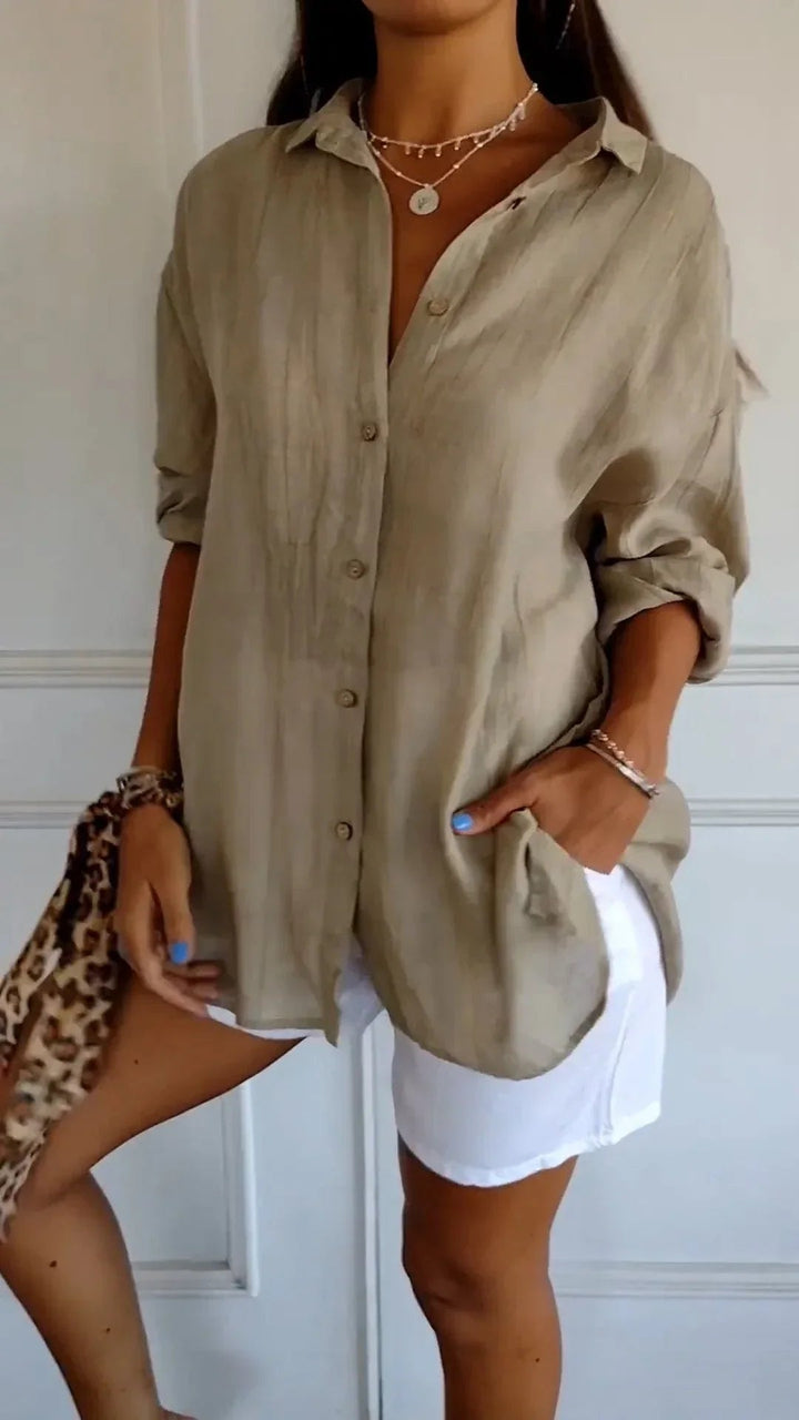 Barbara™ - High quality cotton blouse - barbara - cambridge