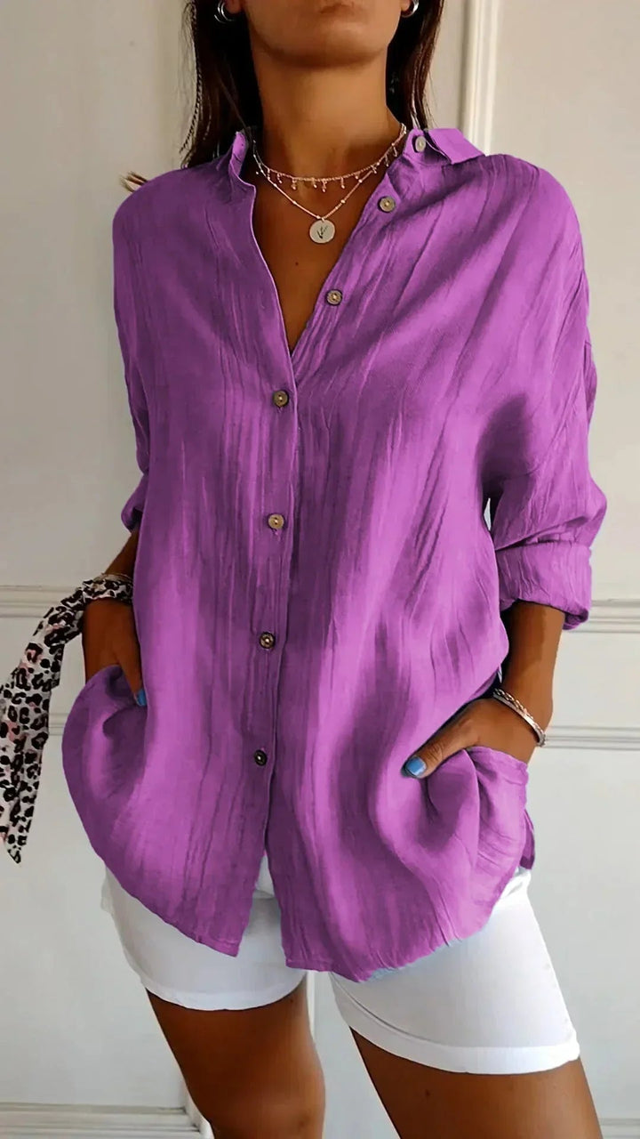 Barbara™ - High quality cotton blouse - barbara - cambridge