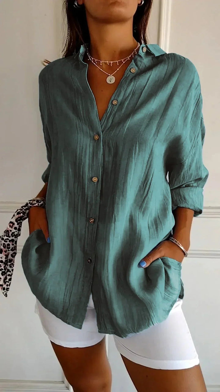 Barbara™ - High quality cotton blouse - barbara - cambridge