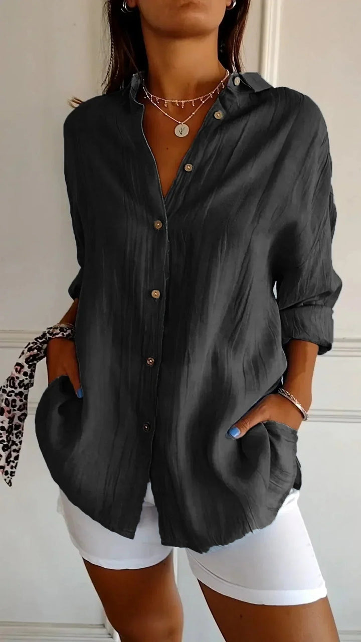 Barbara™ - High quality cotton blouse - barbara - cambridge