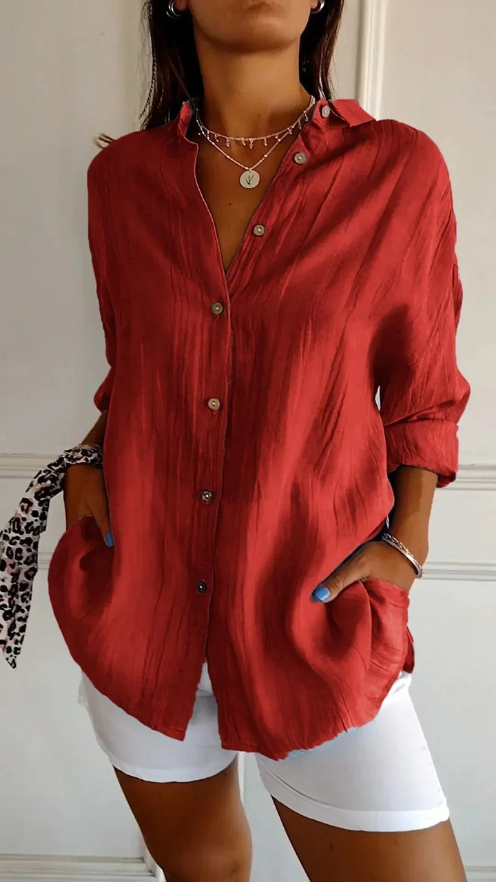 Barbara™ - High quality cotton blouse - barbara - cambridge