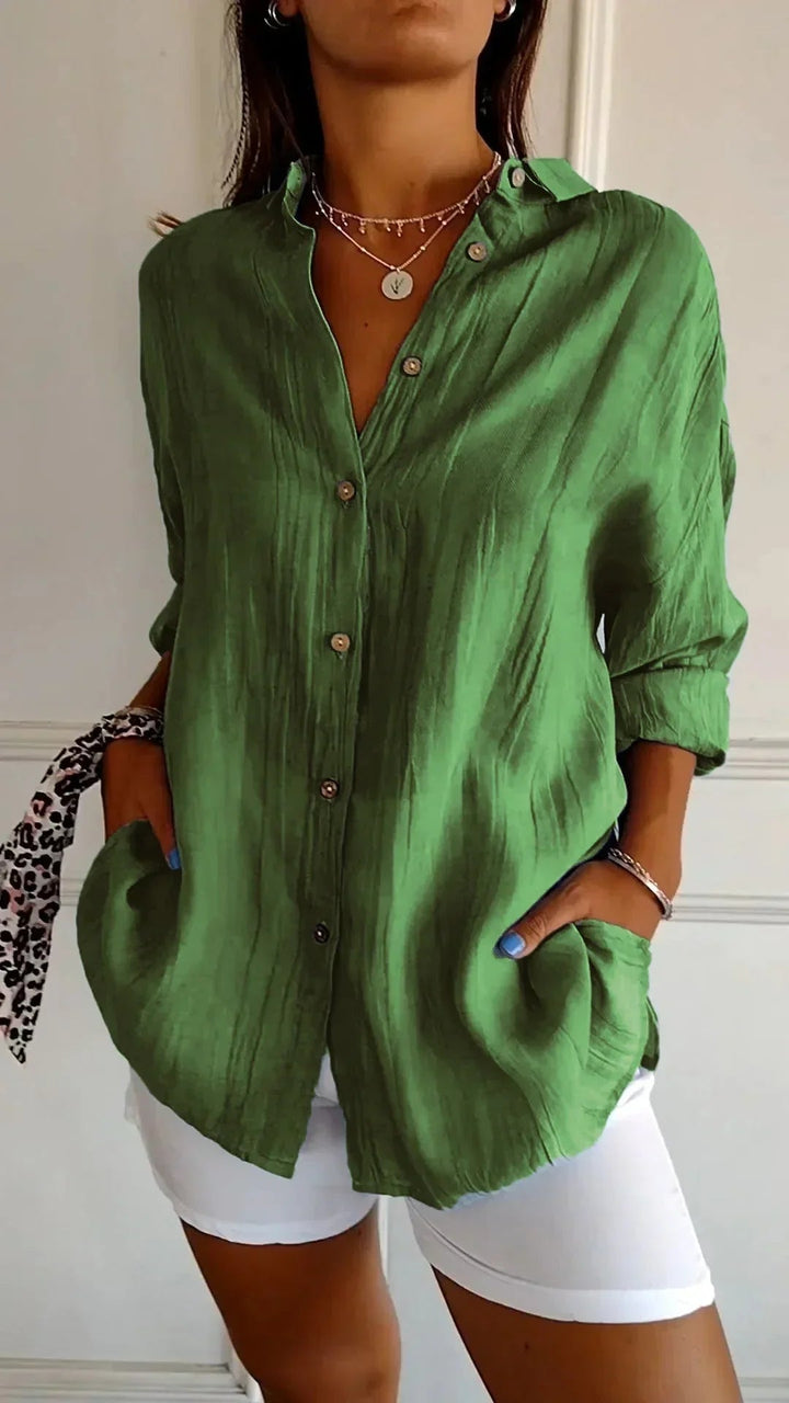 Barbara™ - High quality cotton blouse - barbara - cambridge
