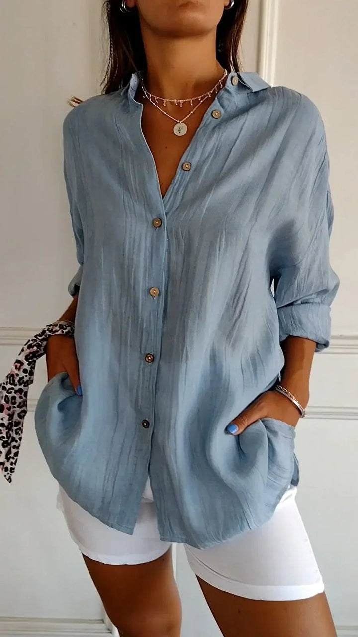Barbara™ - High quality cotton blouse - barbara - cambridge