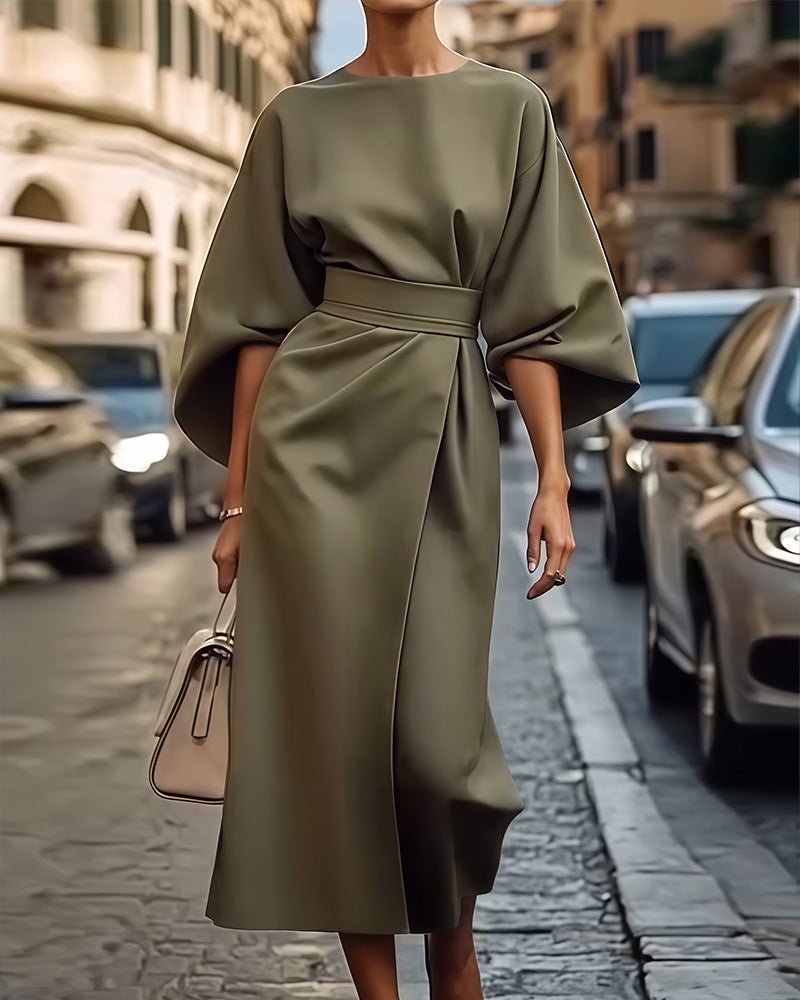 Celestina™ Abito Lanterna con Cintura - Amore - Milano.it