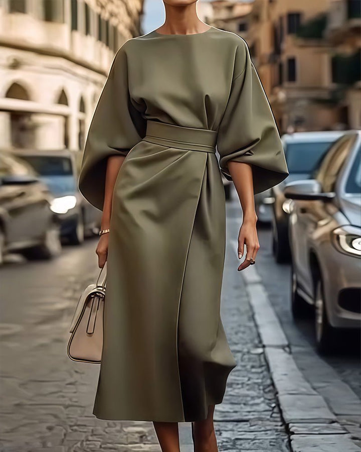 Celestina™ Abito Lanterna con Cintura - Amore - Milano.it