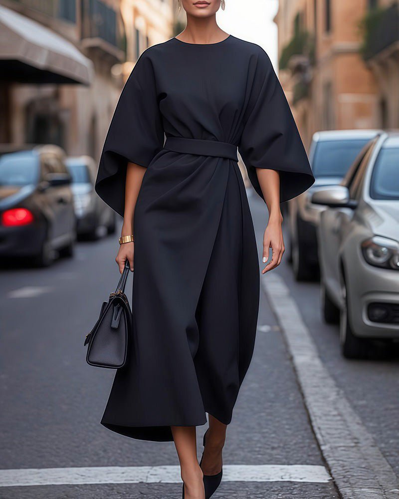 Celestina™ Abito Lanterna con Cintura - Amore - Milano.it