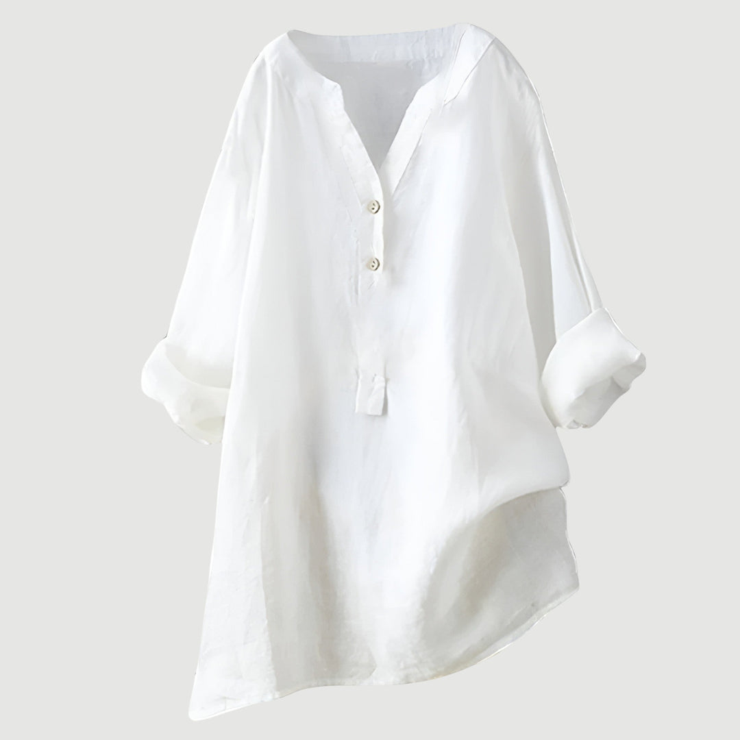 Angela™ | Lightweight & Comfortable Linen Button-Up Shirt