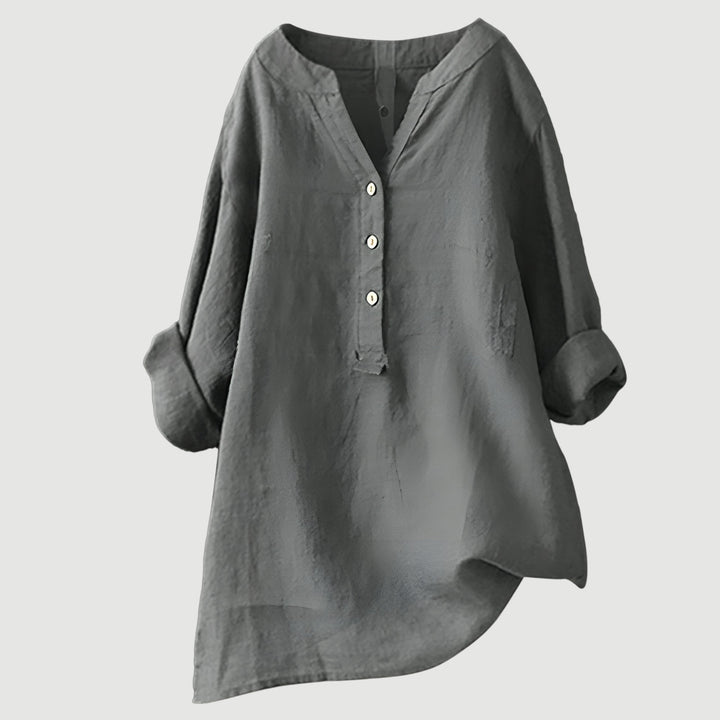 Angela™ | Lightweight & Comfortable Linen Button-Up Shirt
