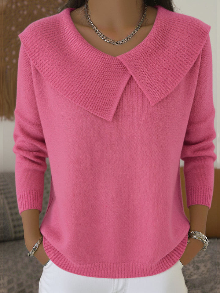 Christine™ | Warm Knit Sweater with Soft Collar