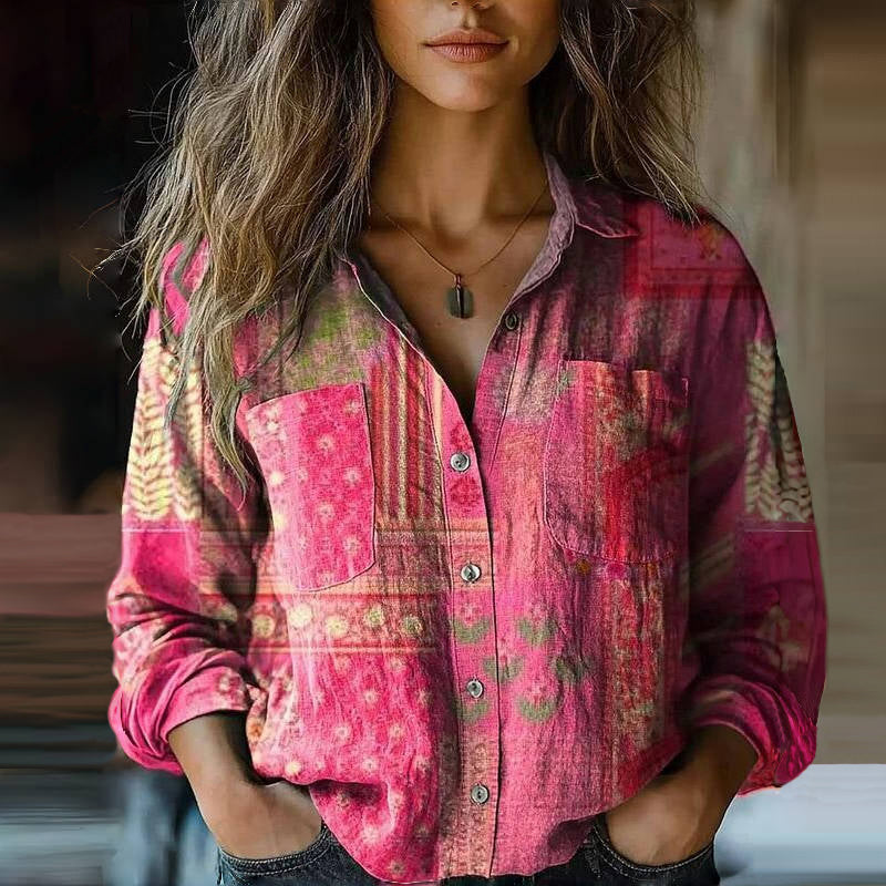 Jolie™ | Vintage Printed Blouse