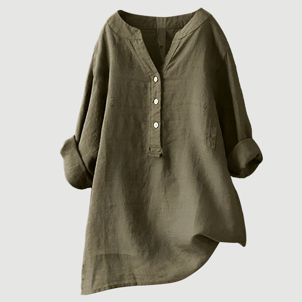 Angela™ | Lightweight & Comfortable Linen Button-Up Shirt