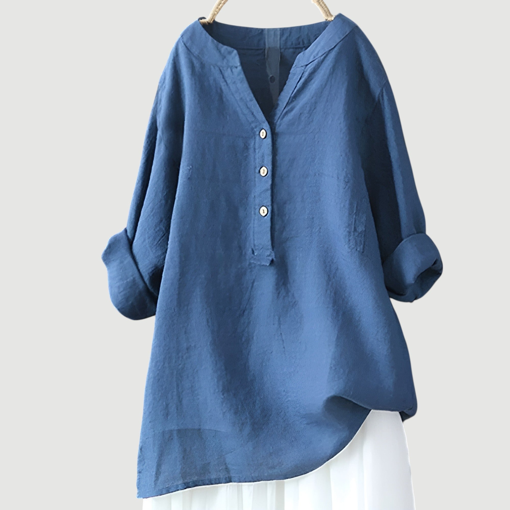 Angela™ | Lightweight & Comfortable Linen Button-Up Shirt