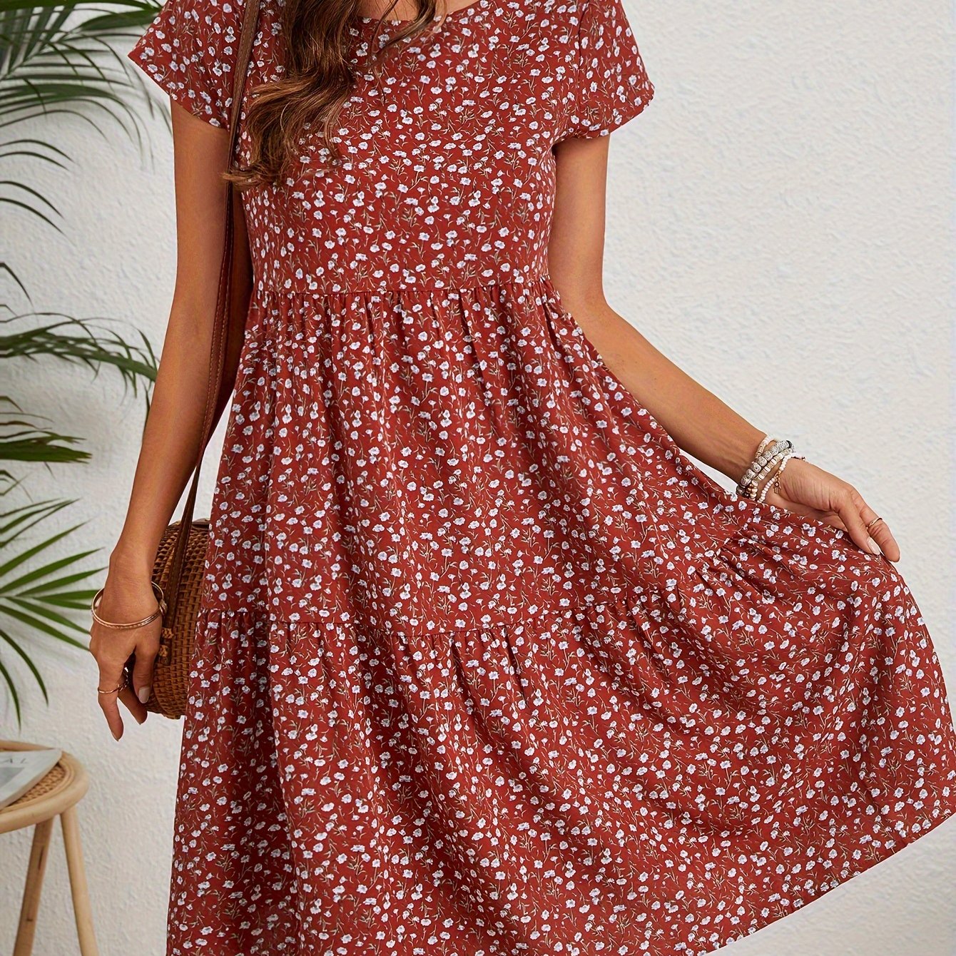 Rebecca™ | Vintage Short Sleeve Dress Perfect For Vacation