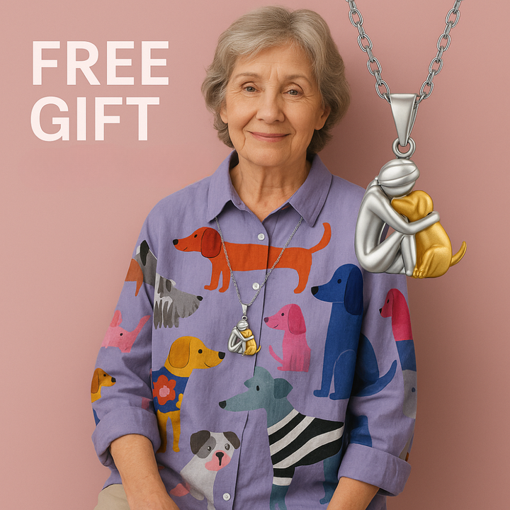 Nina™ | Women's Blouse with Puppy Print + Special Gift Offer 🎁