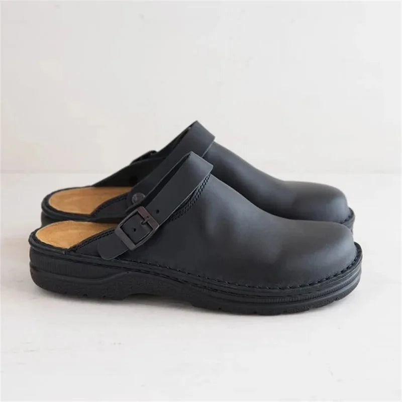 Robert | Orthopedic Leather Slippers