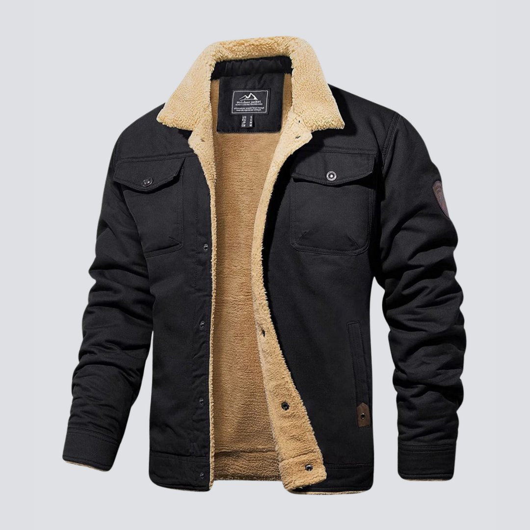 Harrison - Lined Button - Up Jacket - myrale.com