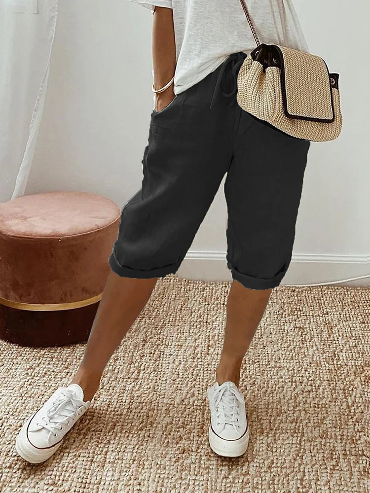 Marnette™ – Light Cotton-Linen Shorts