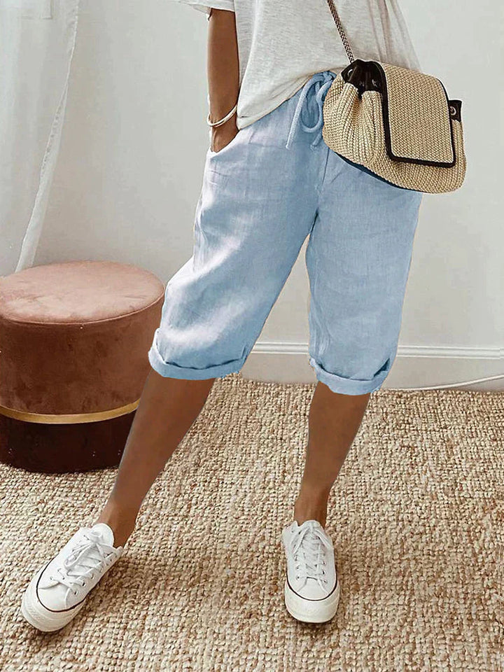 Marnette™ – Light Cotton-Linen Shorts