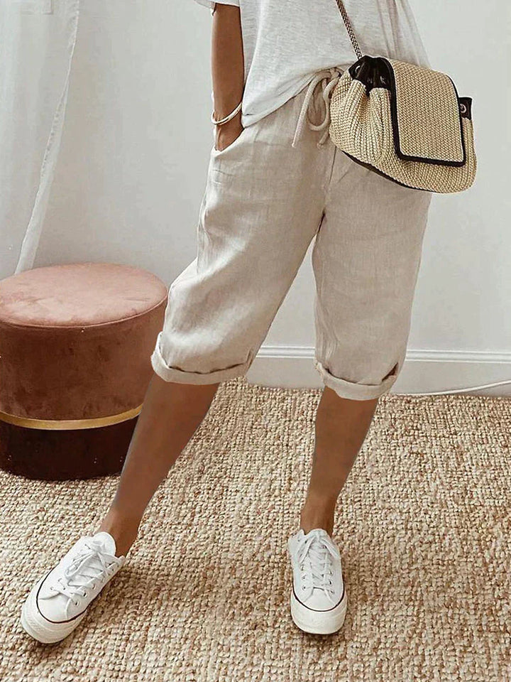 Marnette™ – Light Cotton-Linen Shorts