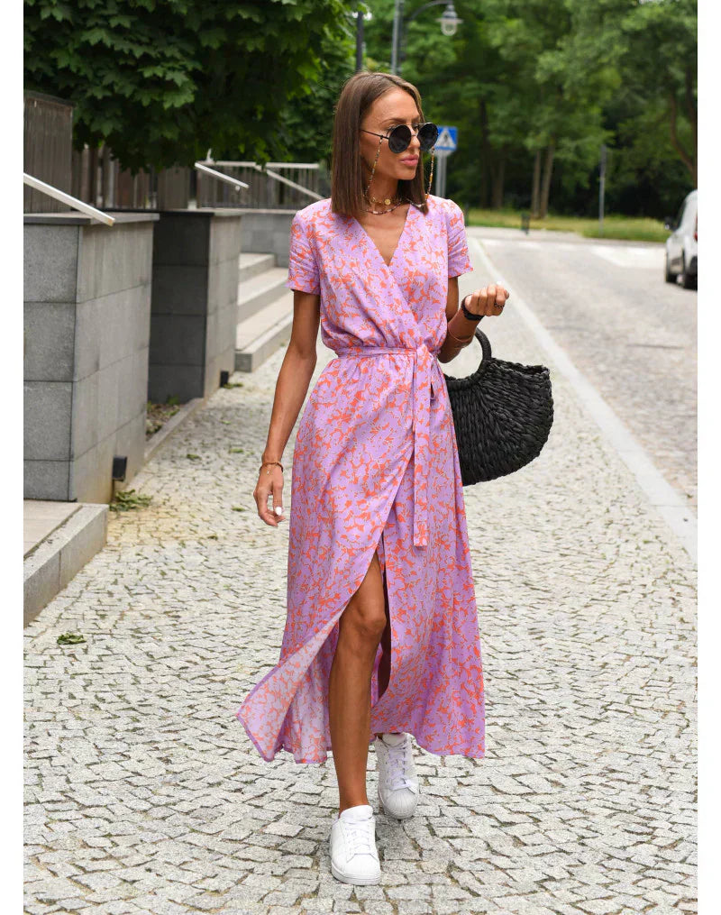 Annie™ | Elegant Dress with V-Neck and Tummy Coverage