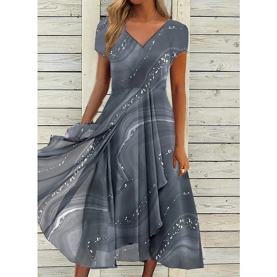 Gayle™  | V-neck Midi Dress