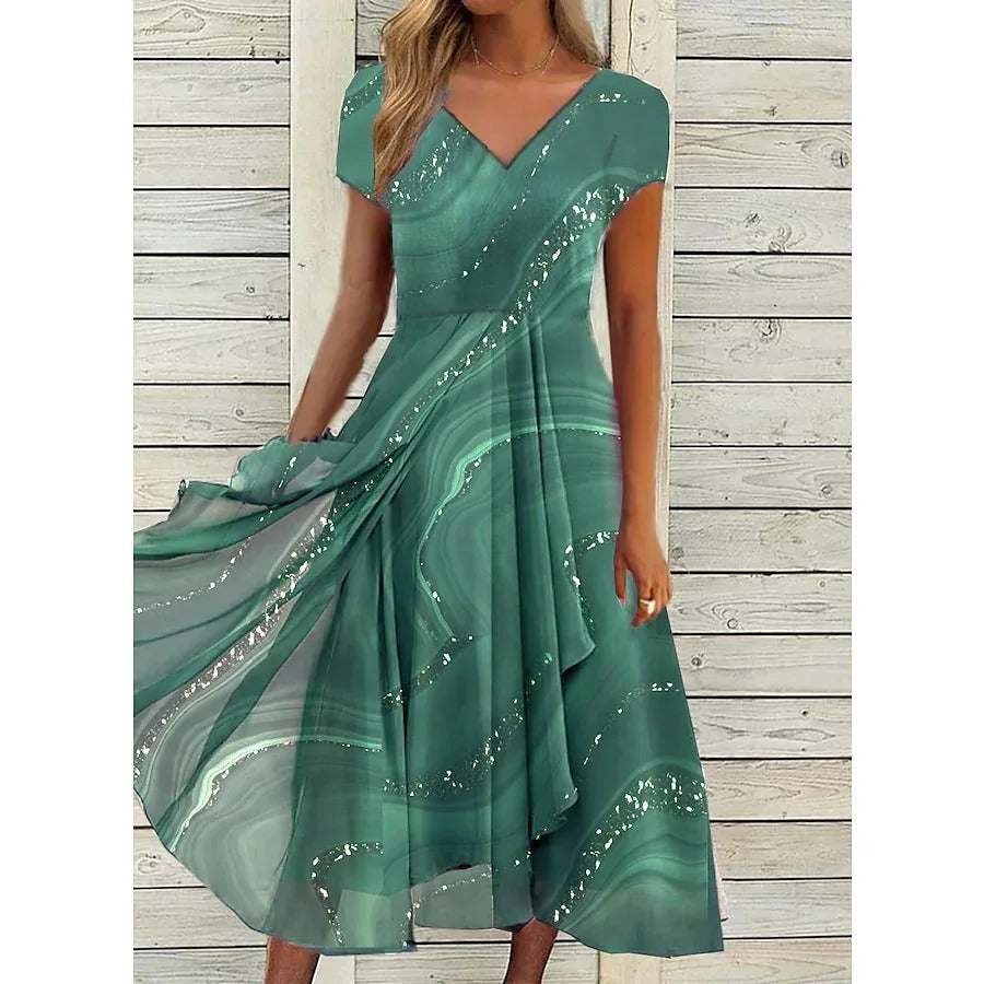 Gayle™  | V-neck Midi Dress