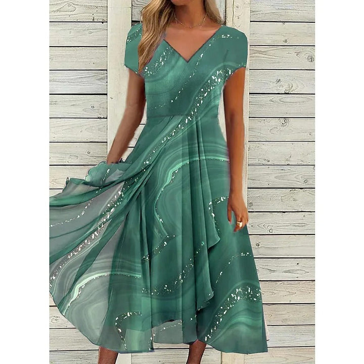 Gayle™  | V-neck Midi Dress