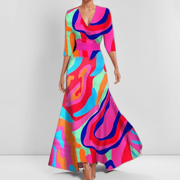 Osenda - Elegant long floral dress - Amour Mayfair