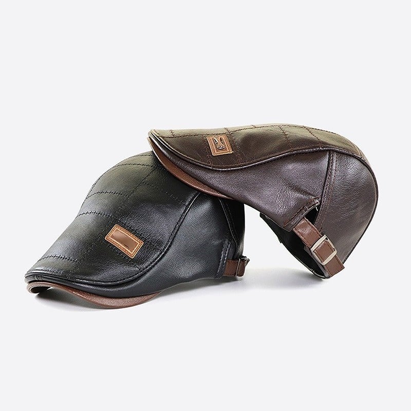 Oxford Luxe Leather Beret - myrale.com