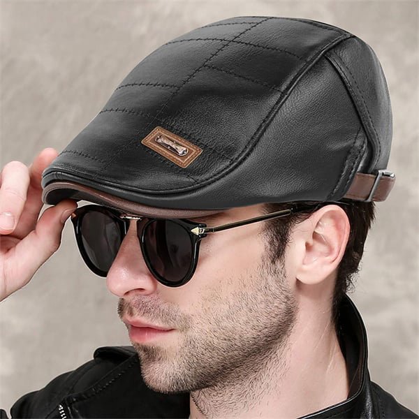 Oxford Luxe Leather Beret - myrale.com