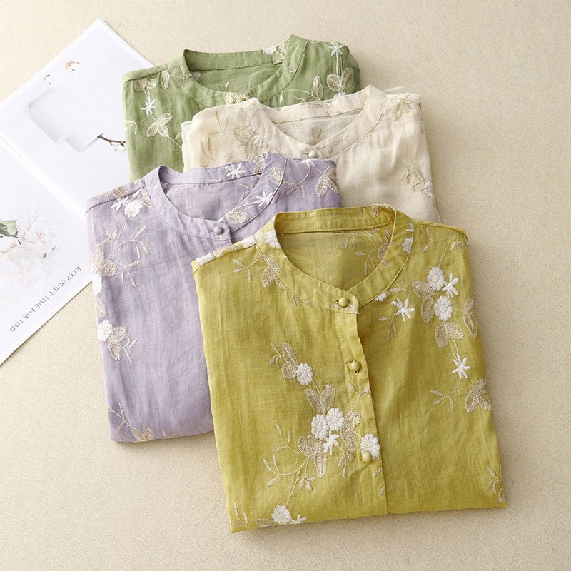 Sofia™ | Top in Cotone Ricamato - Amore - Milano.it
